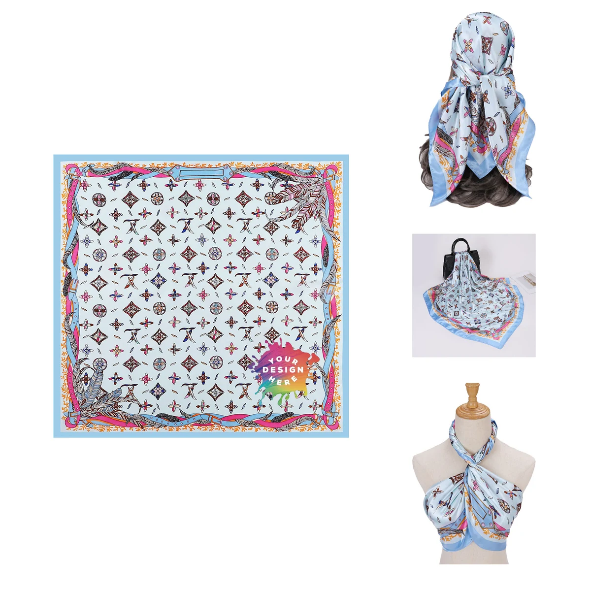 Imitation Silk Printed Scarf 1