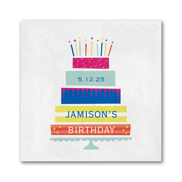 Birthday Extravagance Beverage Ooh La Color Napkin 1