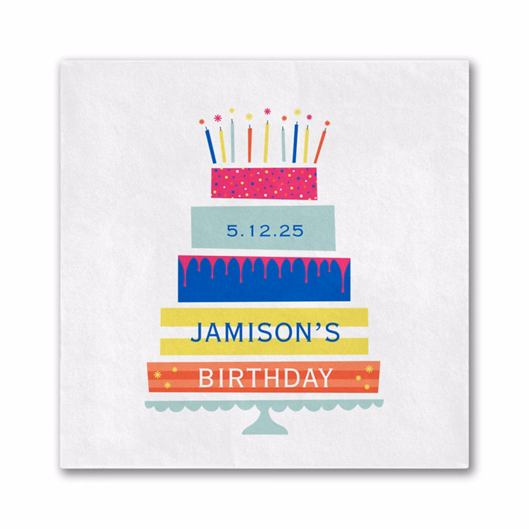 Birthday Extravagance Beverage Ooh La Color Napkin