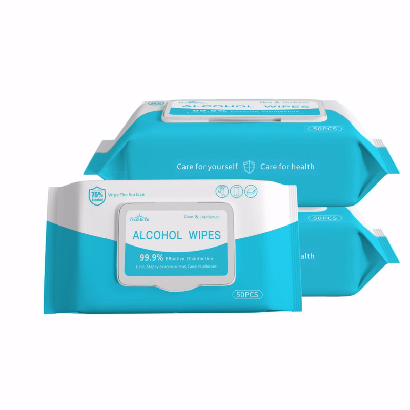 50 Pieces Hand Sanitizer Wipe In Pocket -- 7.02"x5.85"
