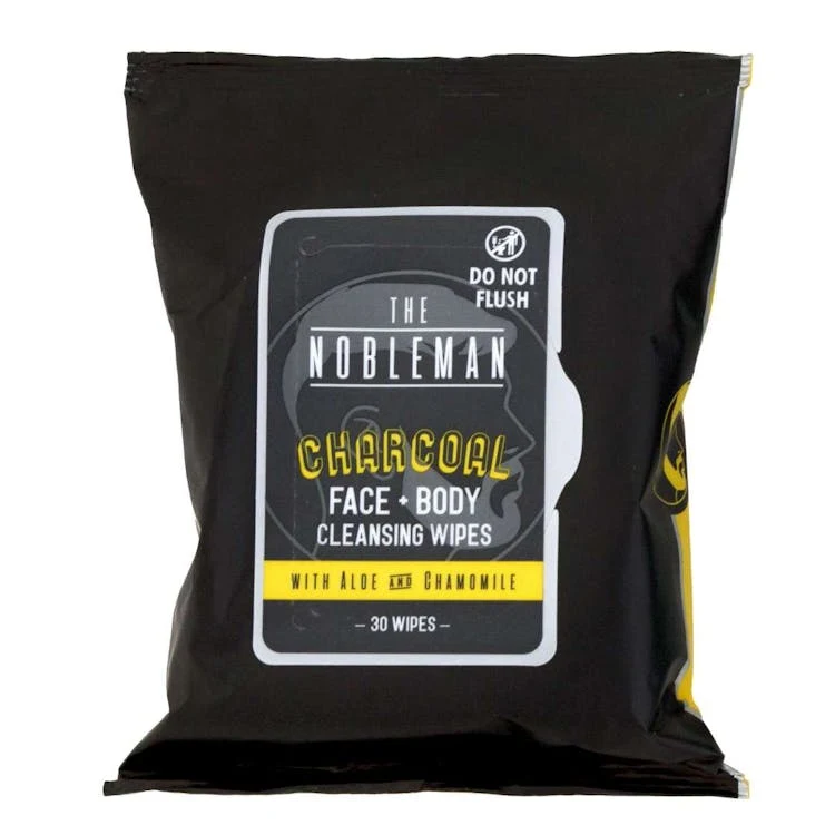 Men's Charcoal Face and Body Wipes - 30 Count 1