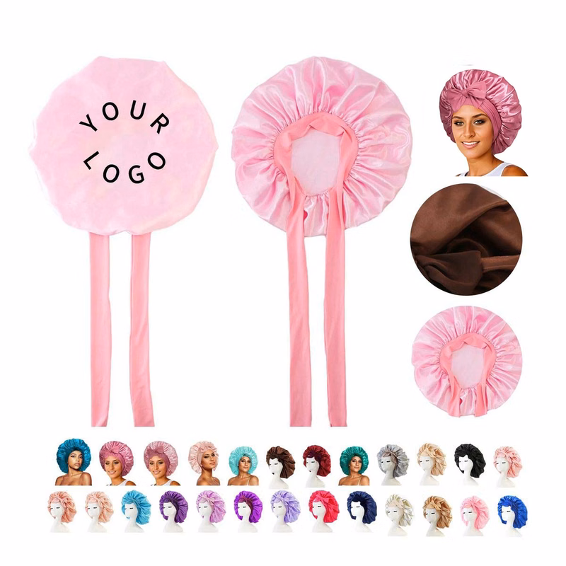 Elastic Satin Sleep Cap for Hair Protection