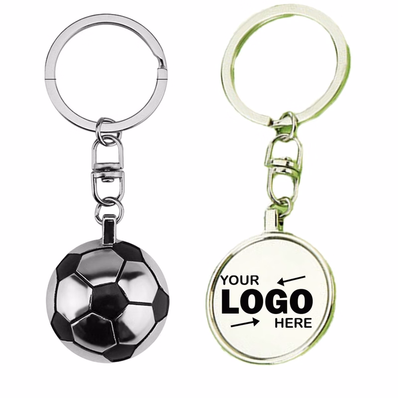 Soccer Ball Shaped Customized Sports Fan Dedicated Souvenir Keychain