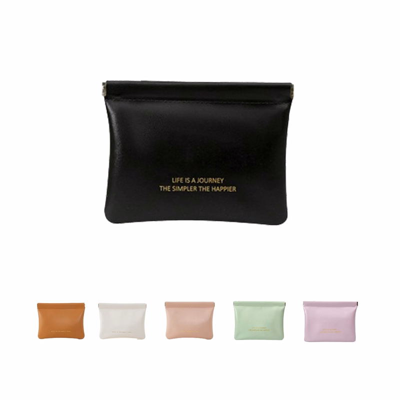 Portable Leather Shrapnel Makeup Bag
