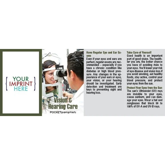 POCKET PAMPHLET - Vision & Hearing Care Pocket Pamphlet 1
