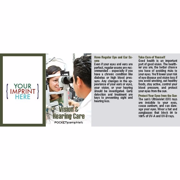 POCKET PAMPHLET - Vision & Hearing Care Pocket Pamphlet
