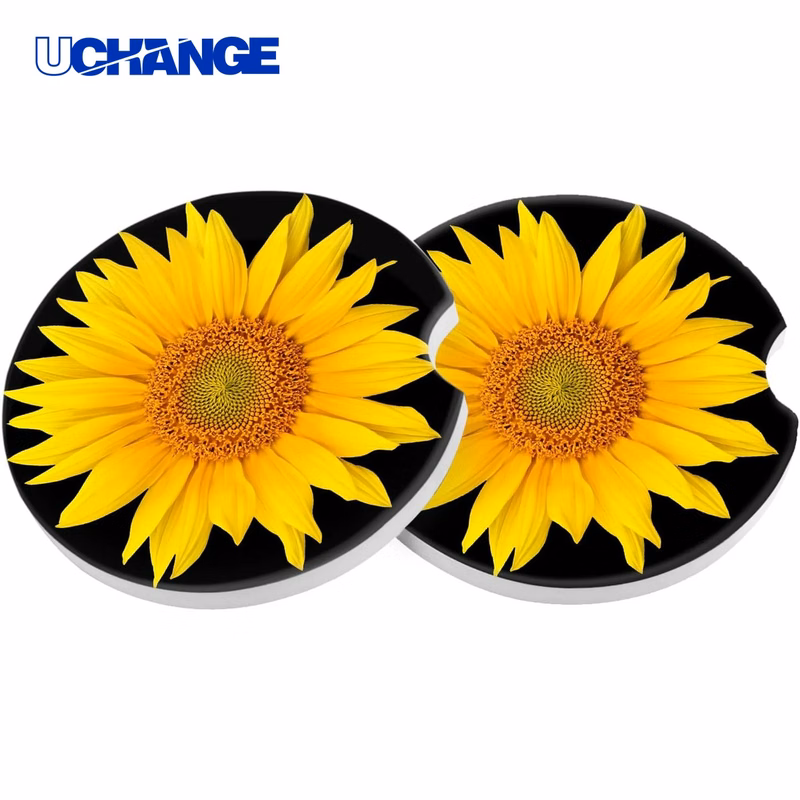 Car Cup Holder Absorbent Coaster Set
