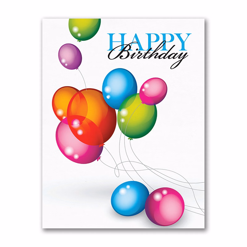 Festive Birthday Balloons Birthday Card