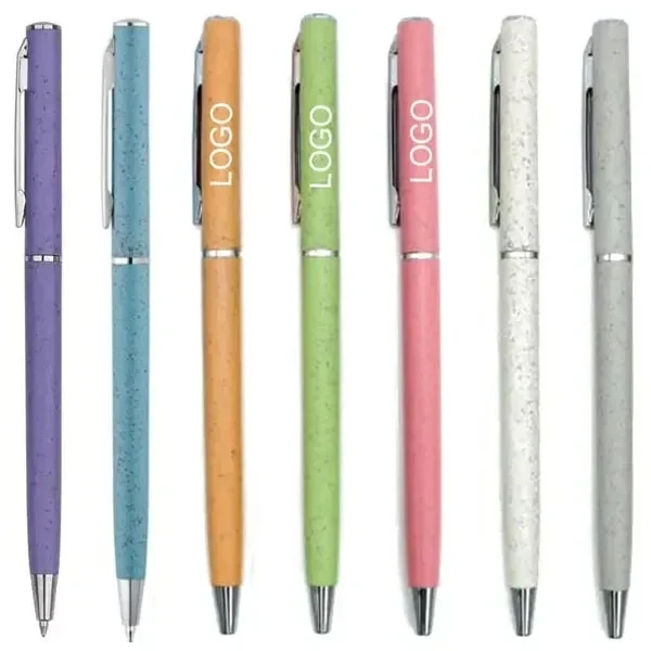 Slim Wheat Straw Ballpoint Pen 1