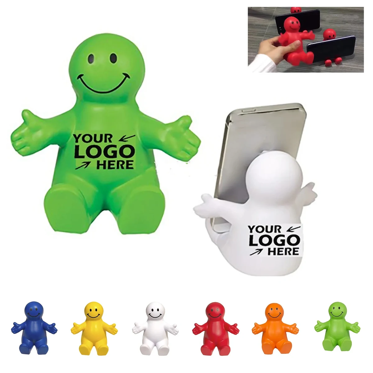 Smiley Face Guy Stress Reliever Phone Holders MOQ 50 1