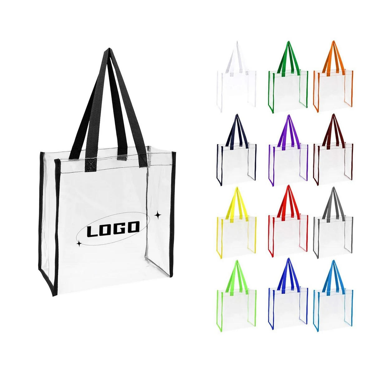 Clear Stadium Tote Bag (Custom) 1