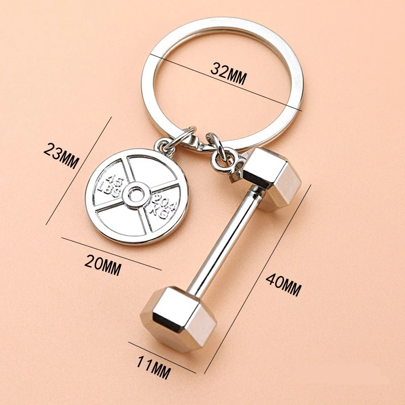 Dumbbell keychain 1