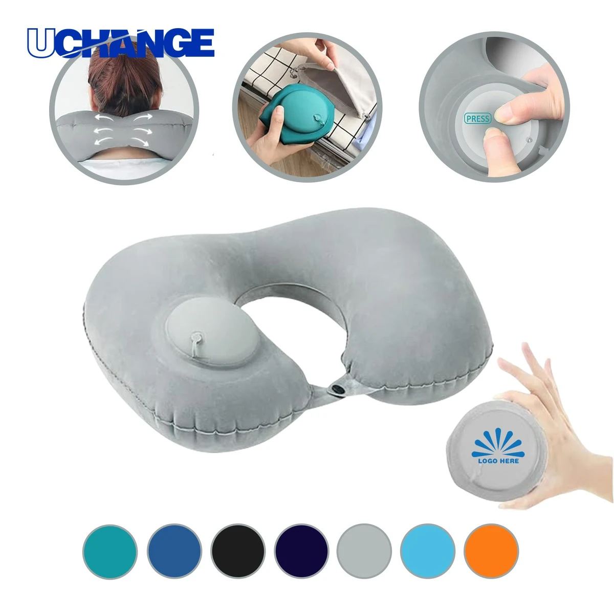 Foldable U-Shaped Pillow for Travel Comfort 1