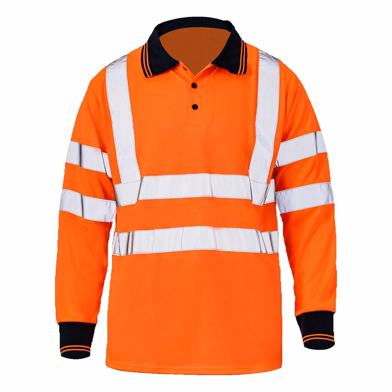 VISIPRO Long Sleeve Reflective Safety Polo with Bands,