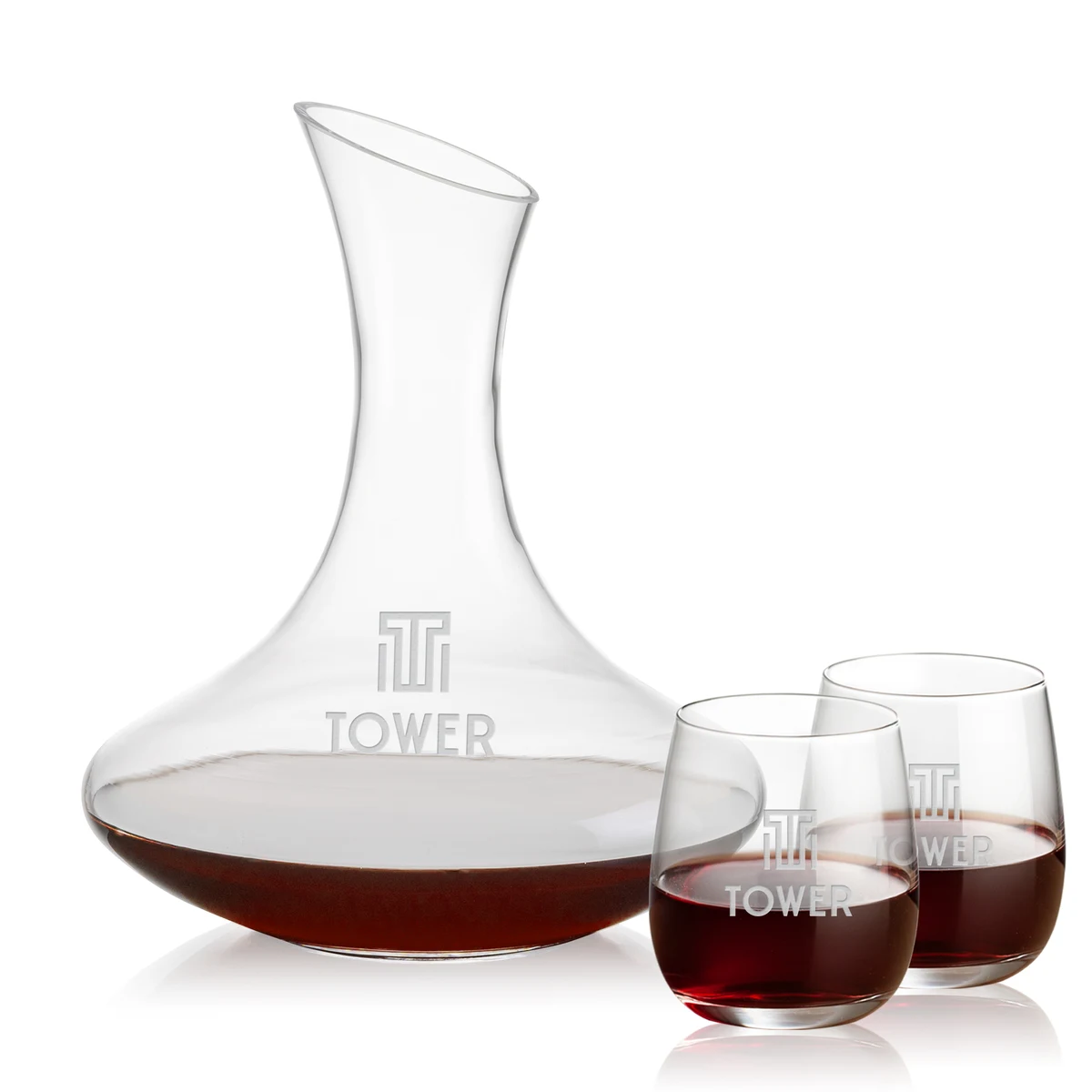 Hampton Carafe & Crestview Stemless Wine 1