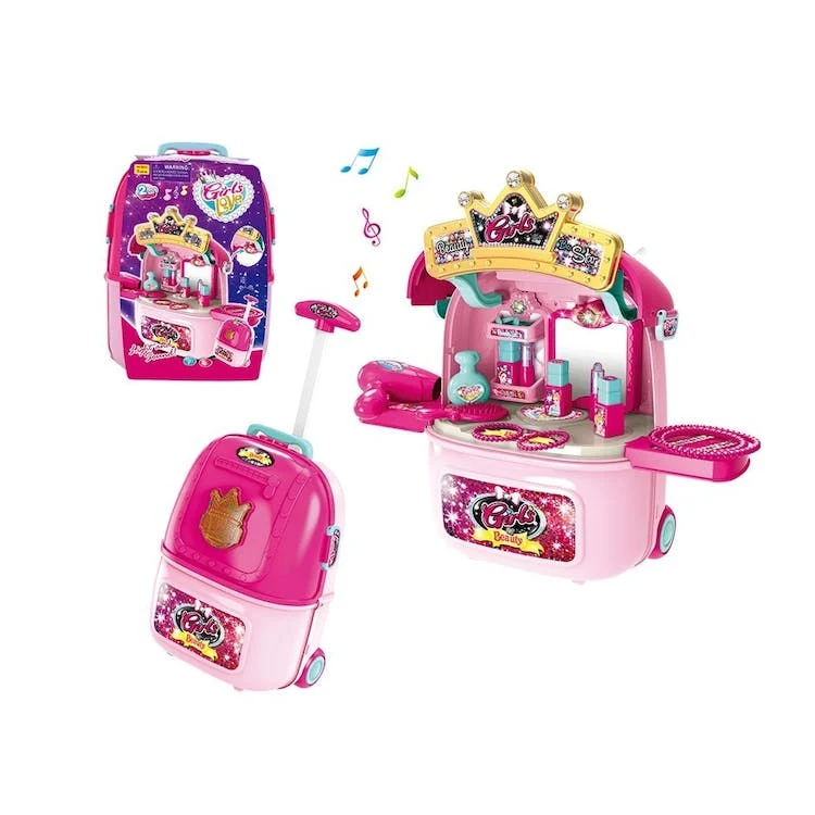 Beauty Vanity on Wheels - Accessories Included 15" 1
