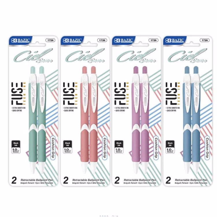 Fuse Tech Ink Retractable Pens 2pk