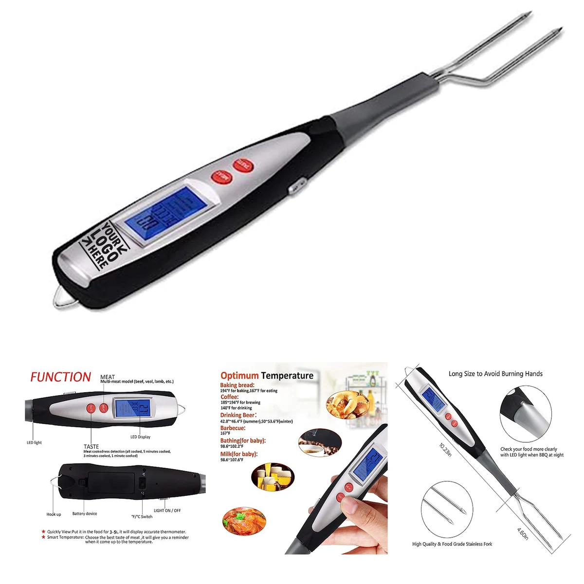 Meat Thermometer Digital Food Thermometer with Electronic Ready Alarm 1