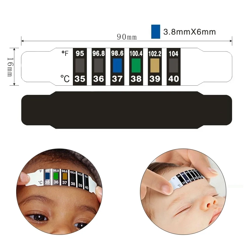 Baby Head Thermometer Testing Stickers 1