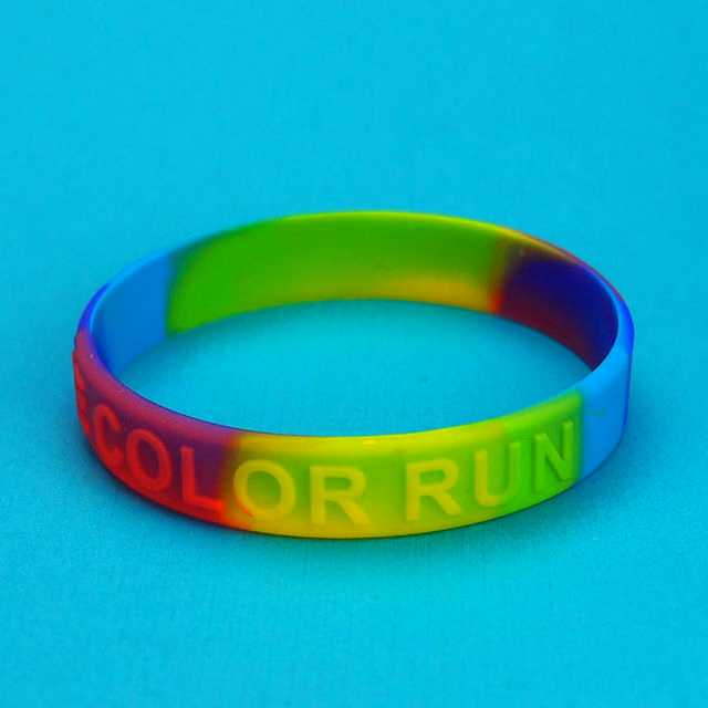 Individually Packaged Embossed-Colored Silicone Wristband