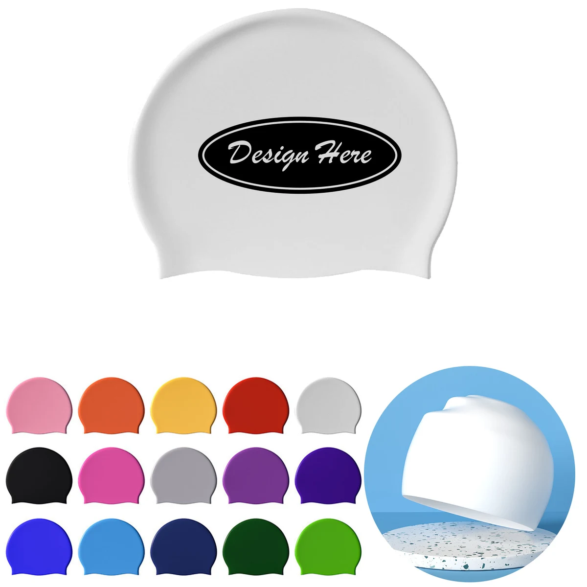 Unisex Silicone Swim Cap for Adults ?C Comfortable & Durable 1