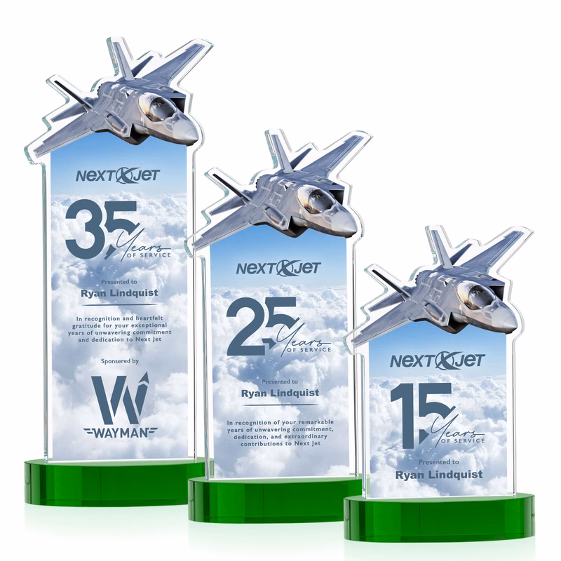 Top Gun VividPrint™ Award on Alberton Base - Green