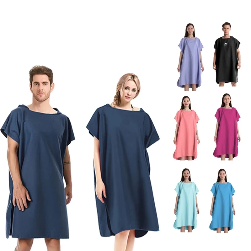 Quick-Drying Beach Surf Poncho Changing Robe With Hood 1