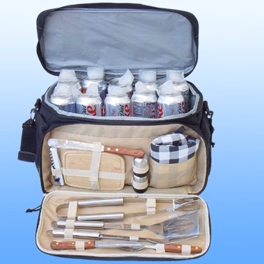 12 PC COOLER BAG WITH BBQ SET
