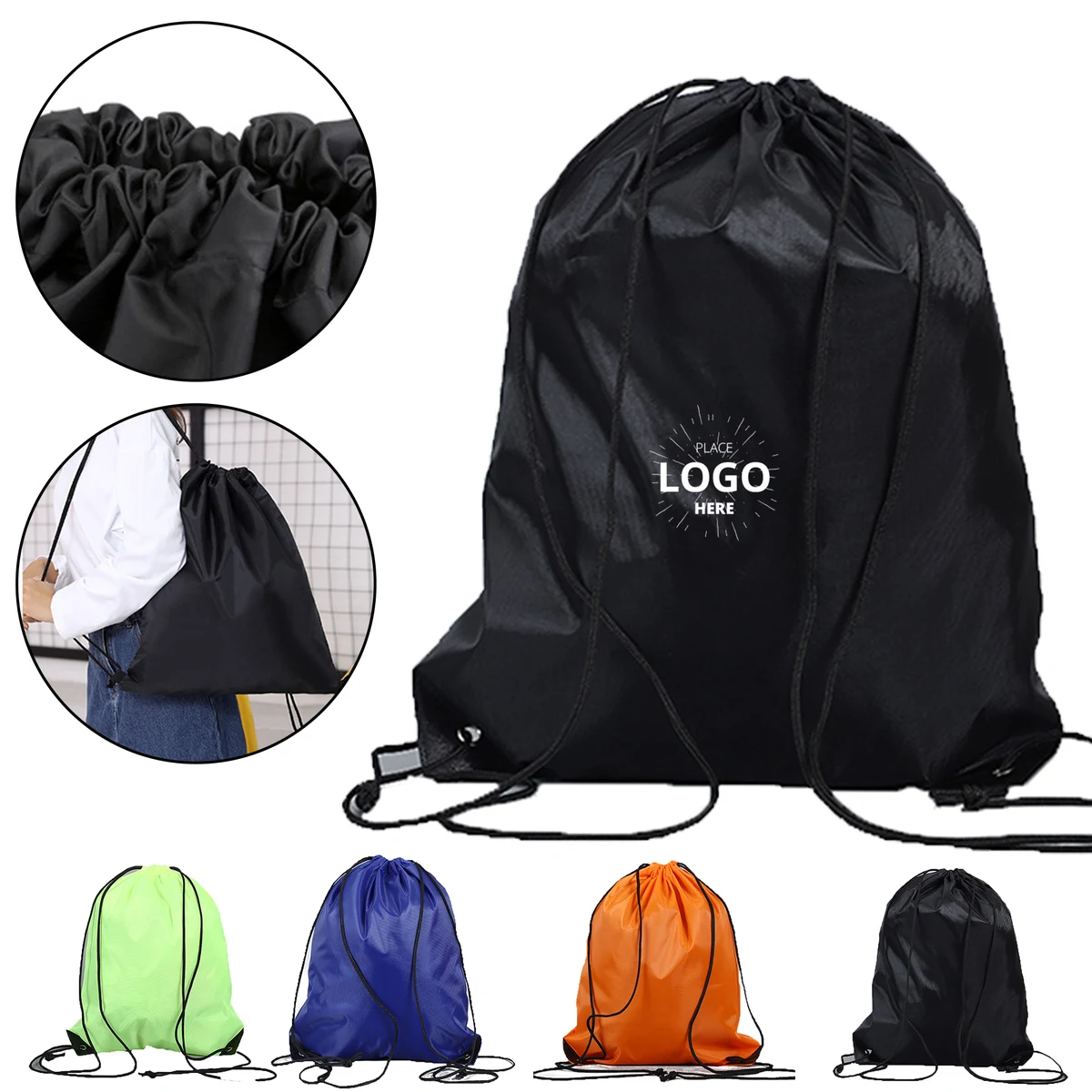 Lightweight Drawstring Backpack 1