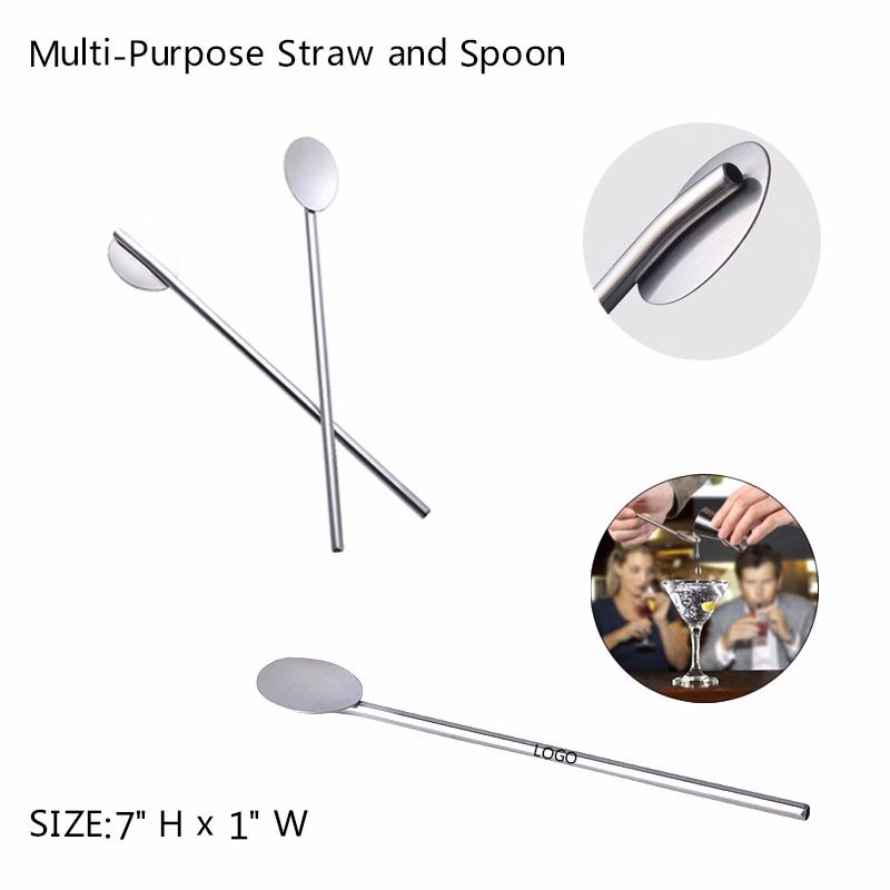 Stainless Steel Drinking Spoon Straws