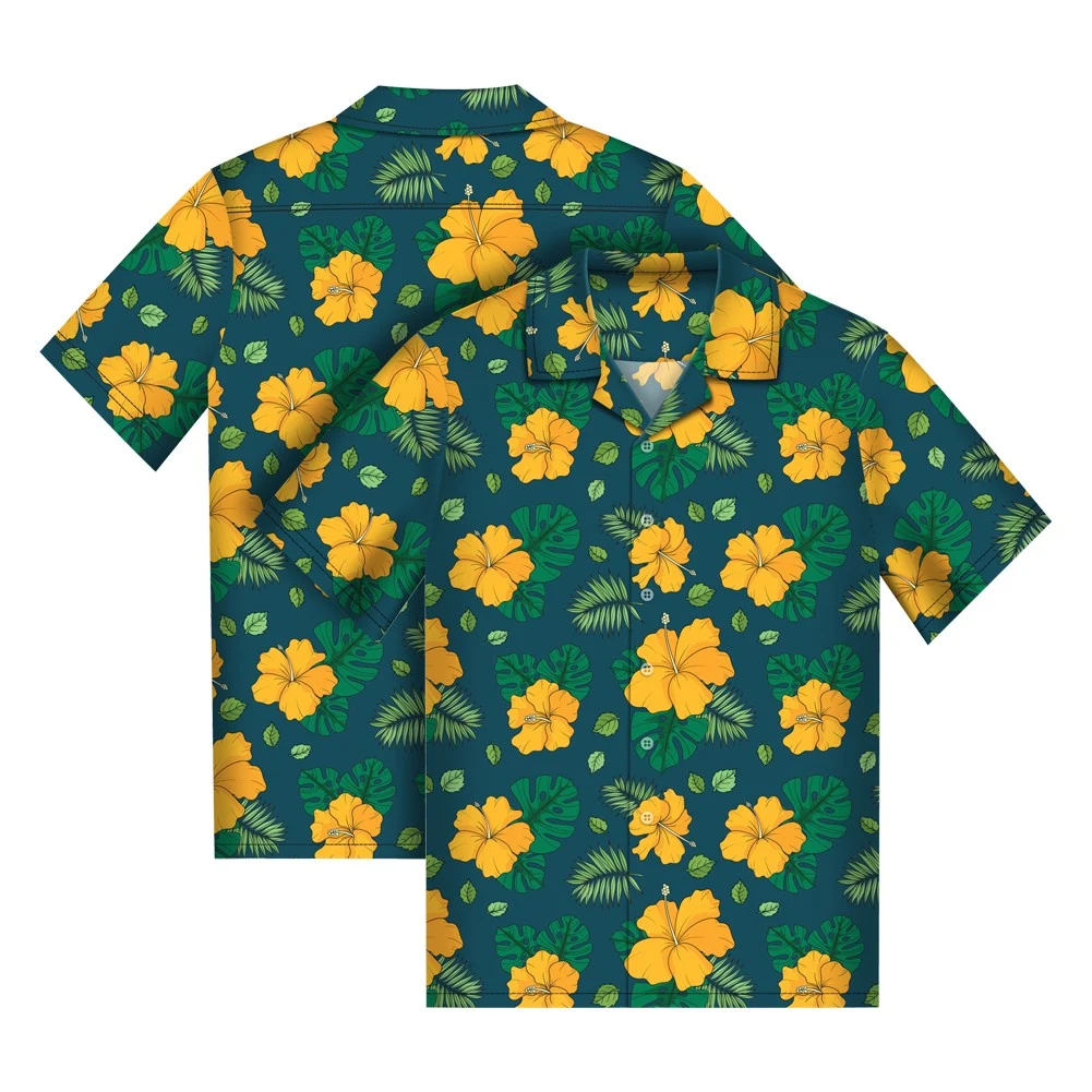 Men's Sublimated Hawaiian Cuban Collar Camp Shirt 1