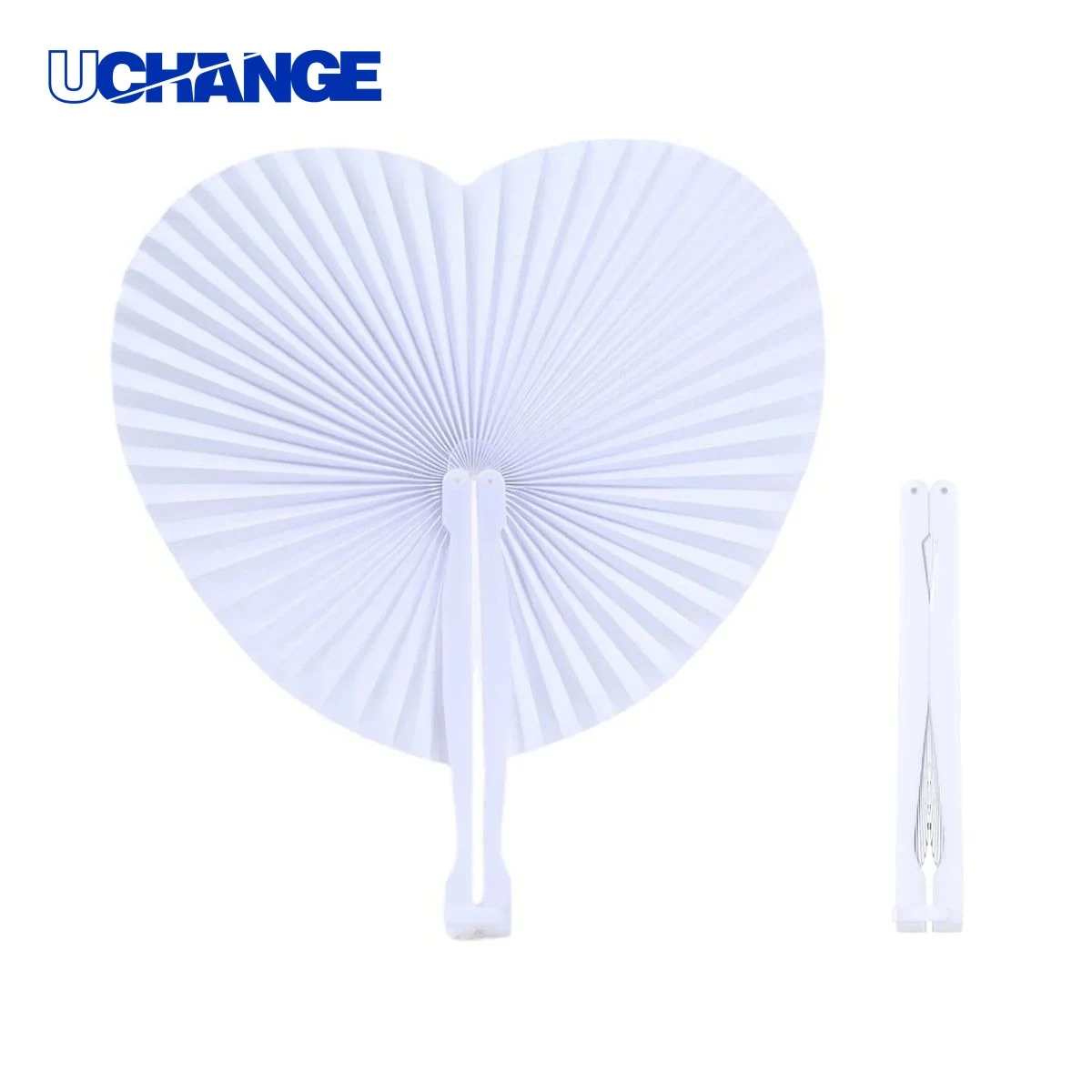 Heart-Shaped Folding Hand Fan 1