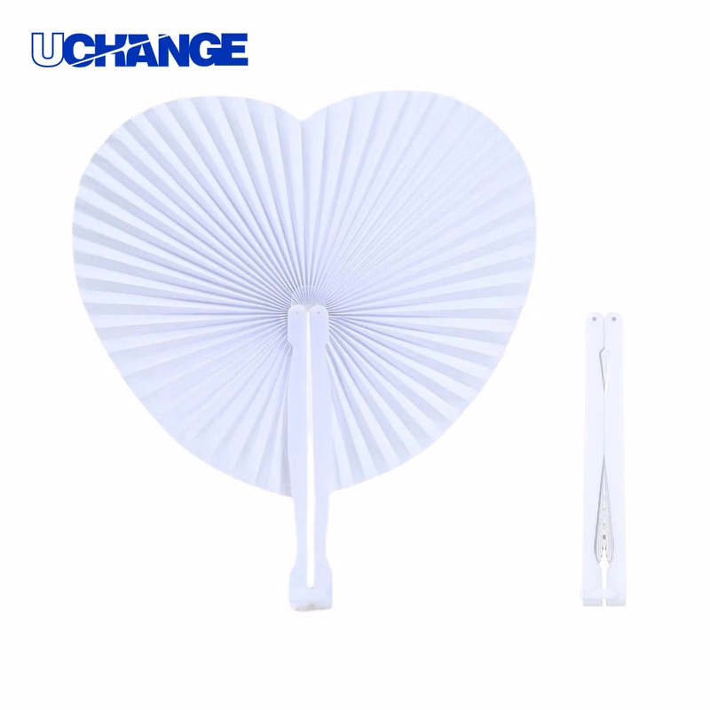 Heart-Shaped Folding Hand Fan