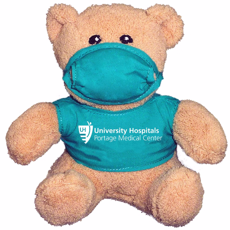 6" Brown Scrub Suit Bear
