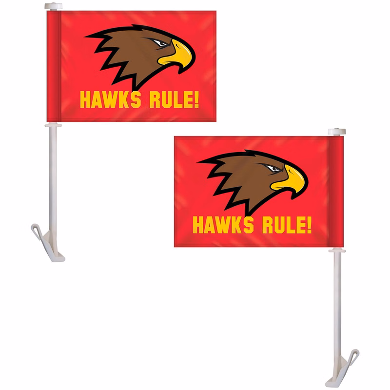 7.5" x 10.5" Double Sided Digitally Printed Custom Car Flag on a Premium Staff