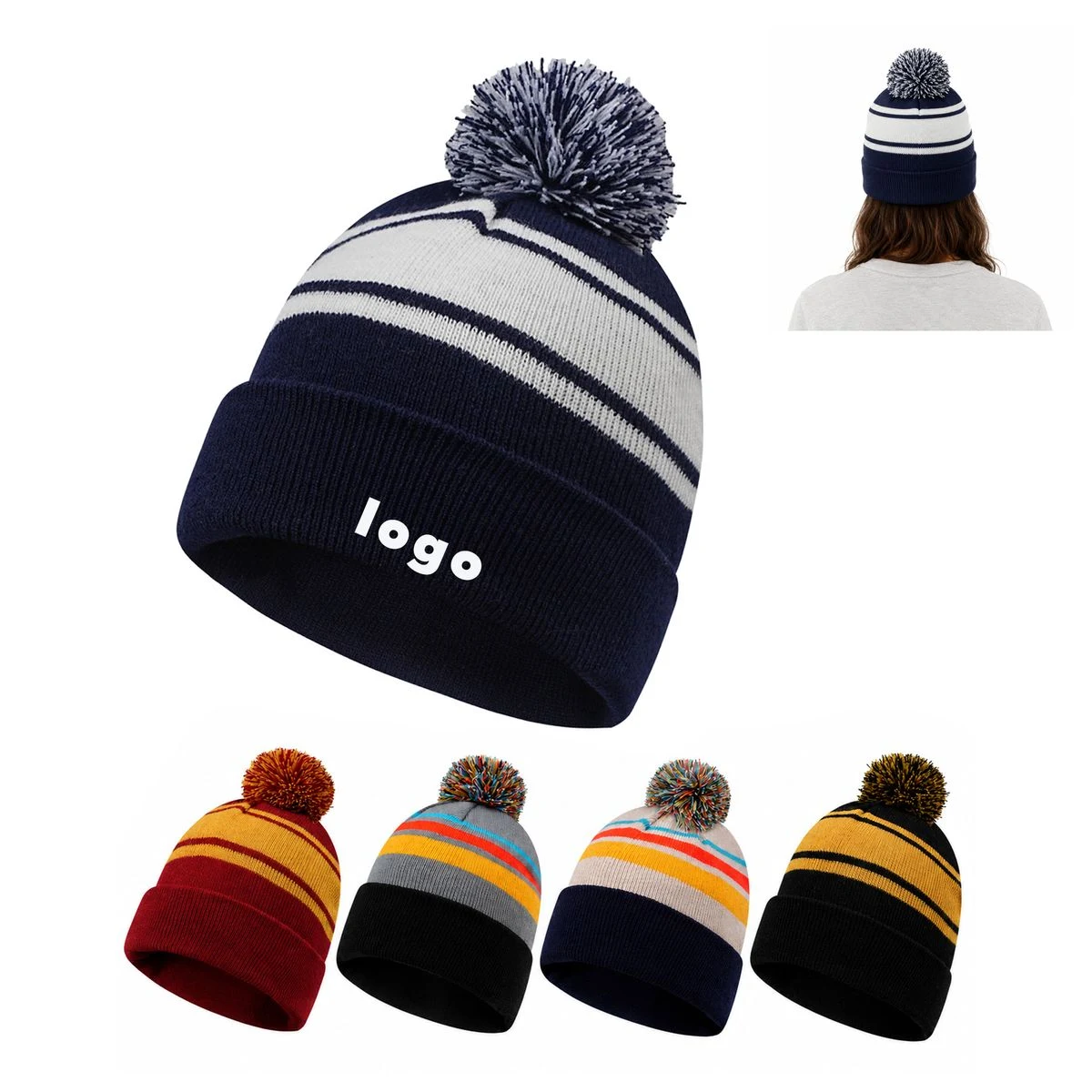 Knitted Jacquard Beanie 1