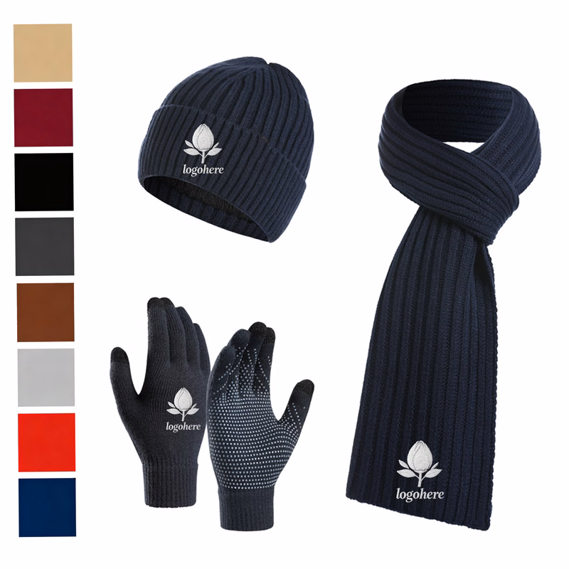 Unisex 3-Piece Winter Accessories with Touch Capability