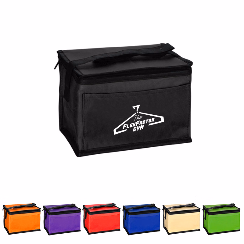 8"w x 6"d x 5.5"h with 20" handle 6 Pack Cooler