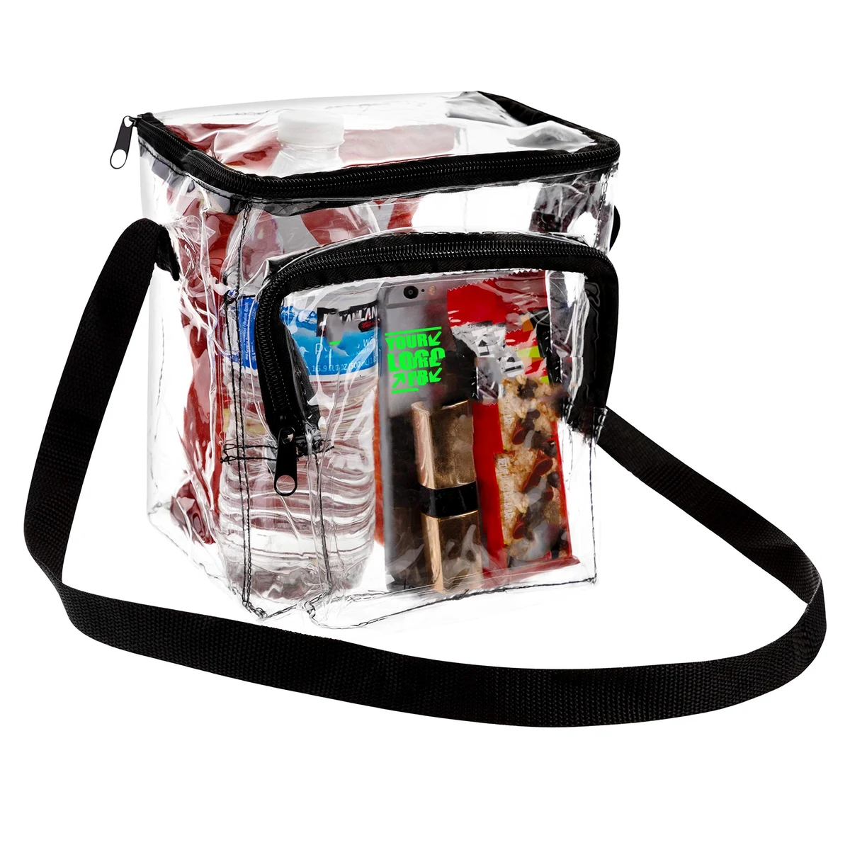Pvc Clear Vinyl Crossbody Seethrough Lunch Tote Bags 1