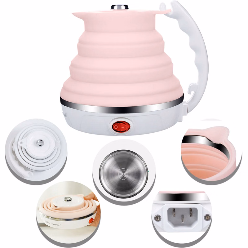 Portable Food Grade Silicone Foldable Electric Kettle Boil