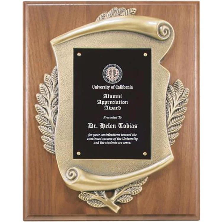 Premium Walnut Scroll Plaque 1