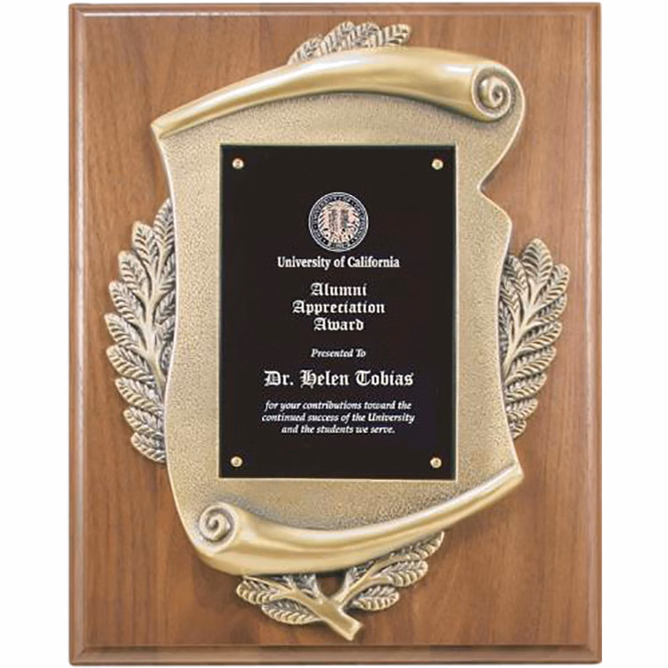 Premium Walnut Scroll Plaque