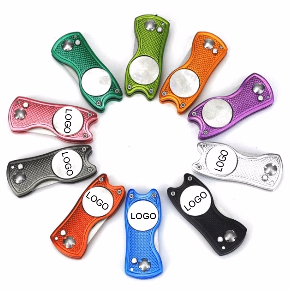 Stainless Steel Foldable Divot Repair Tool Ball Marker