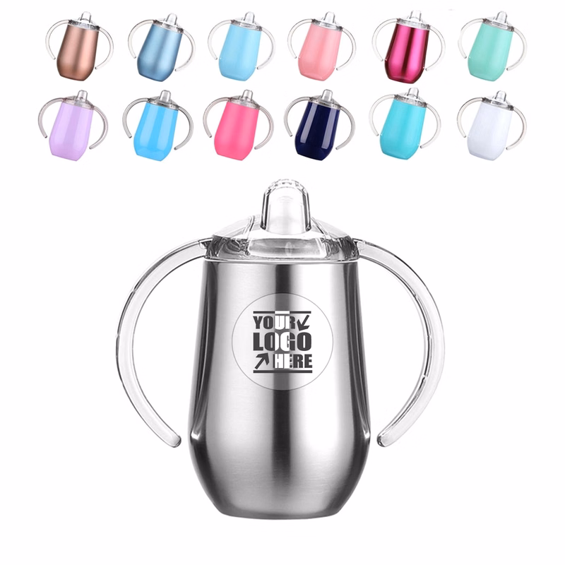 10Oz Custom Bpa Free Baby Feeding Sippy Cups Egg Shape