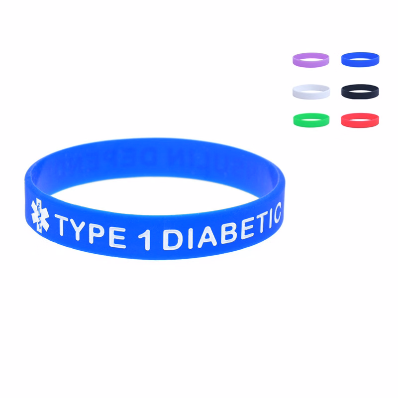 Custom Debossed Color Fill Silicone Wristband