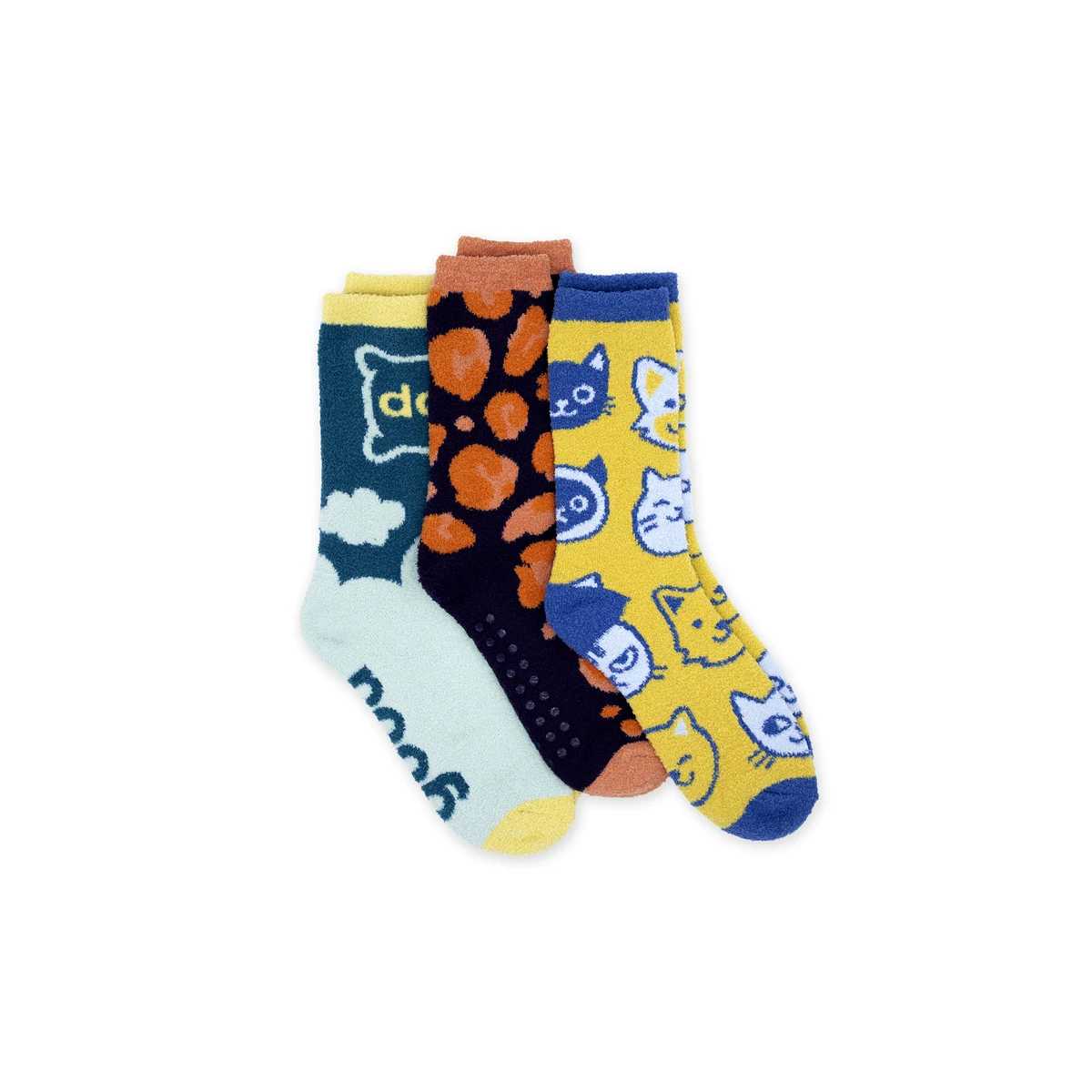 Fuzzy Socks with Rubber Grips 1