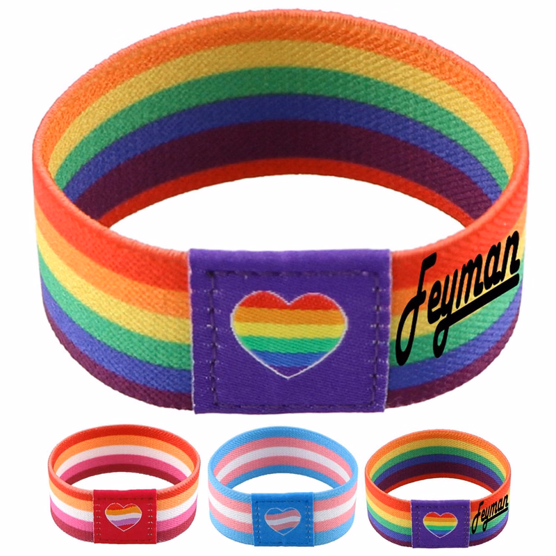 Rainbow Sports Elastic Wrist Strap