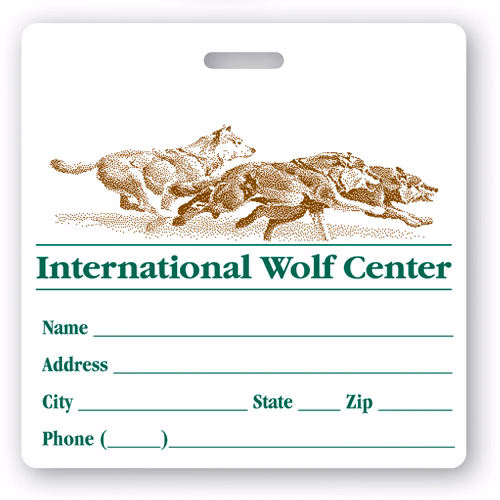 Screen Printed Poly Write-on Tag w/ Flexible Plastic Loop Strap (3.5") Square