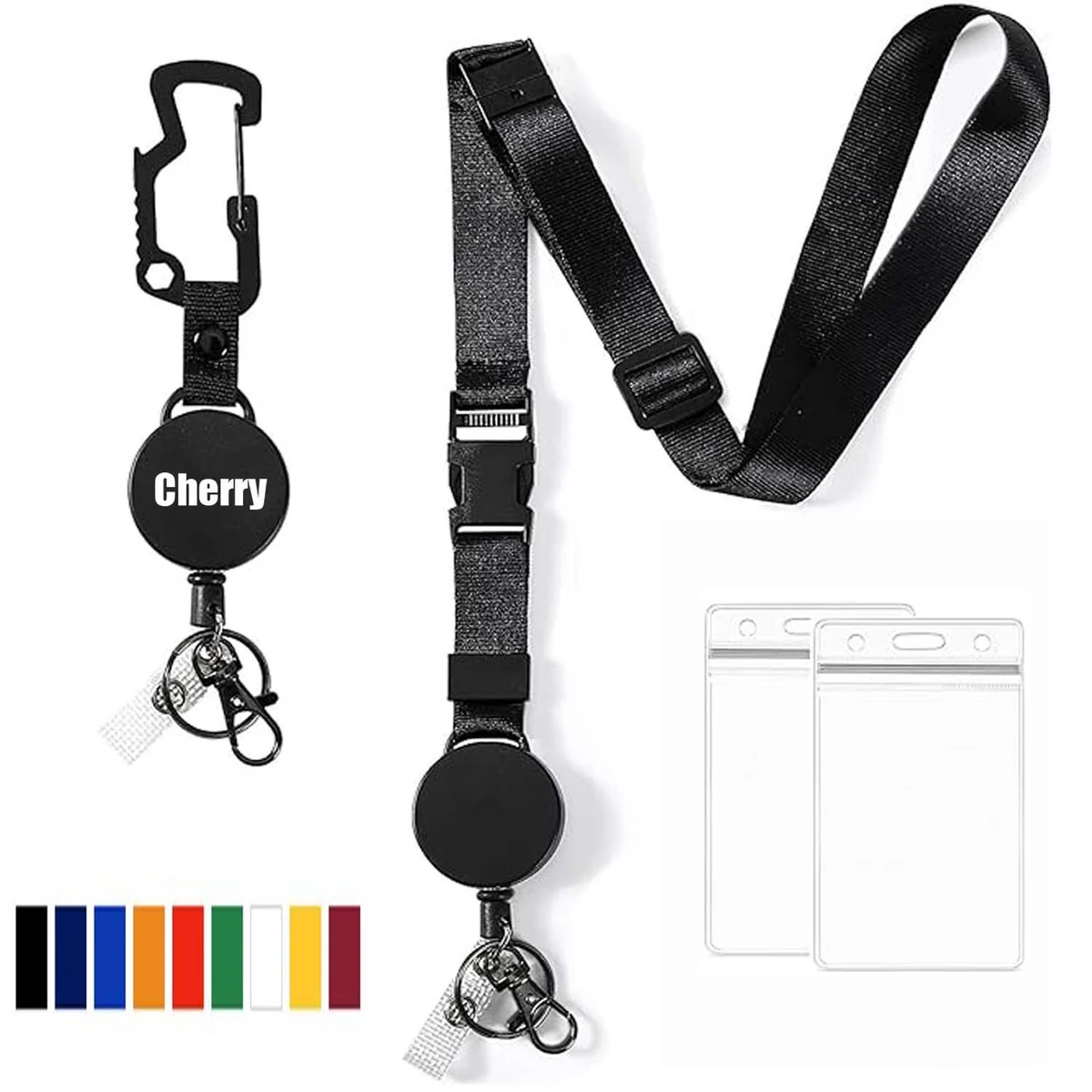 Lanyard w/ Snap Button Card Holder 1