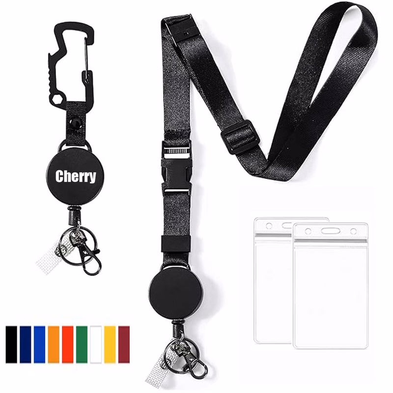 Lanyard w/ Snap Button Card Holder